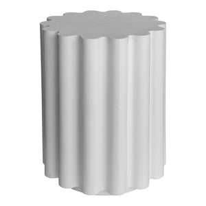 Taffy Accent Table White Concrete