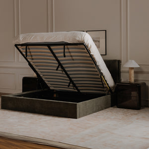 Sebastion Queen Storage Bed with Hydraulic Lift