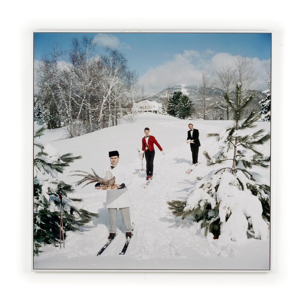 Skiing Waiters (48" X 48") In Slim Aarons's Showcase In Photography Art