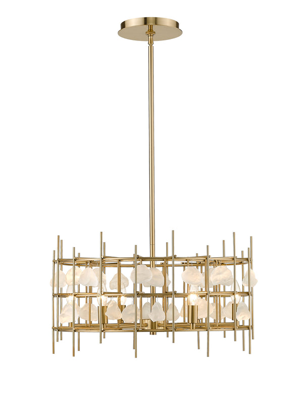 Garroway 6 Light Chandelier in Aged Brass Finish