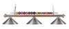 Shark 3 Light Billiard Light in Brushed Nickel Finish