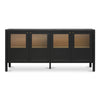 Moe's Hannah Black Sideboard with Glass Panels