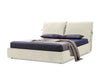 Plume King Bed in cream linen