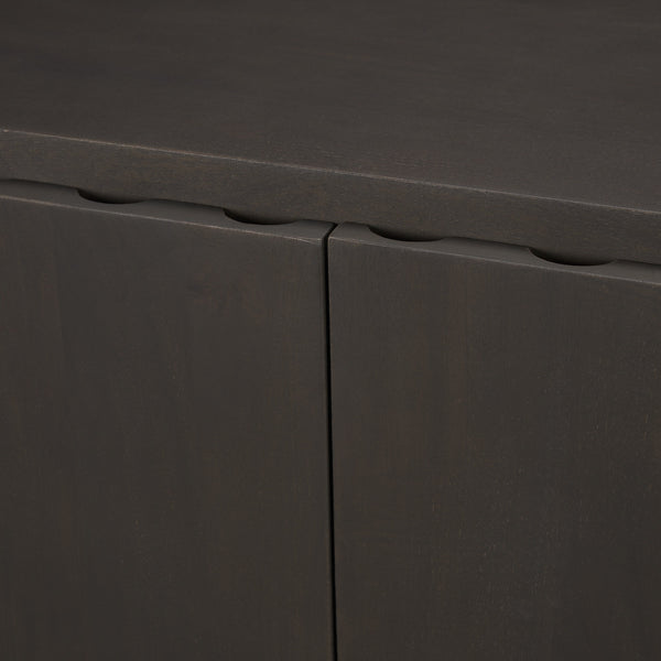 Wagner Dark Brown Wood w/ Arched Design Accent Cabinet