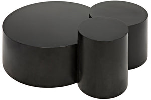 Ella Industrial Steel Coffee Table in Matte Black