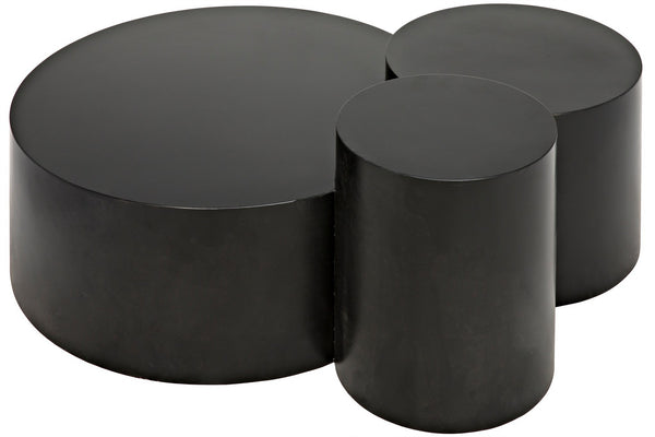 Ella Industrial Steel Coffee Table in Matte Black