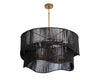 RHINE CHANDELIER - BLACK JUTE