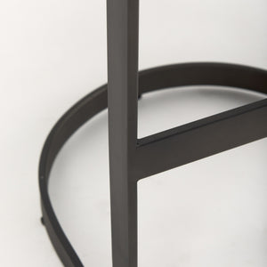 Tyson 17L x 18W x 31H Brown/Gray Suede W/ Metal Frame Bar Stool