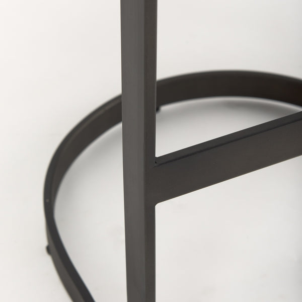 Tyson 17L x 18W x 31H Brown/Gray Suede W/ Metal Frame Bar Stool