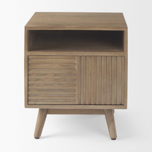 Sable  19.0L x 19.0W x 21.5H Light Brown Wood Side Table