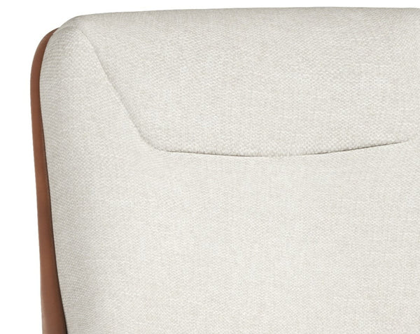 LUCIER LOUNGE CHAIR - BELFAST OATMEAL / BRAVO COGNAC