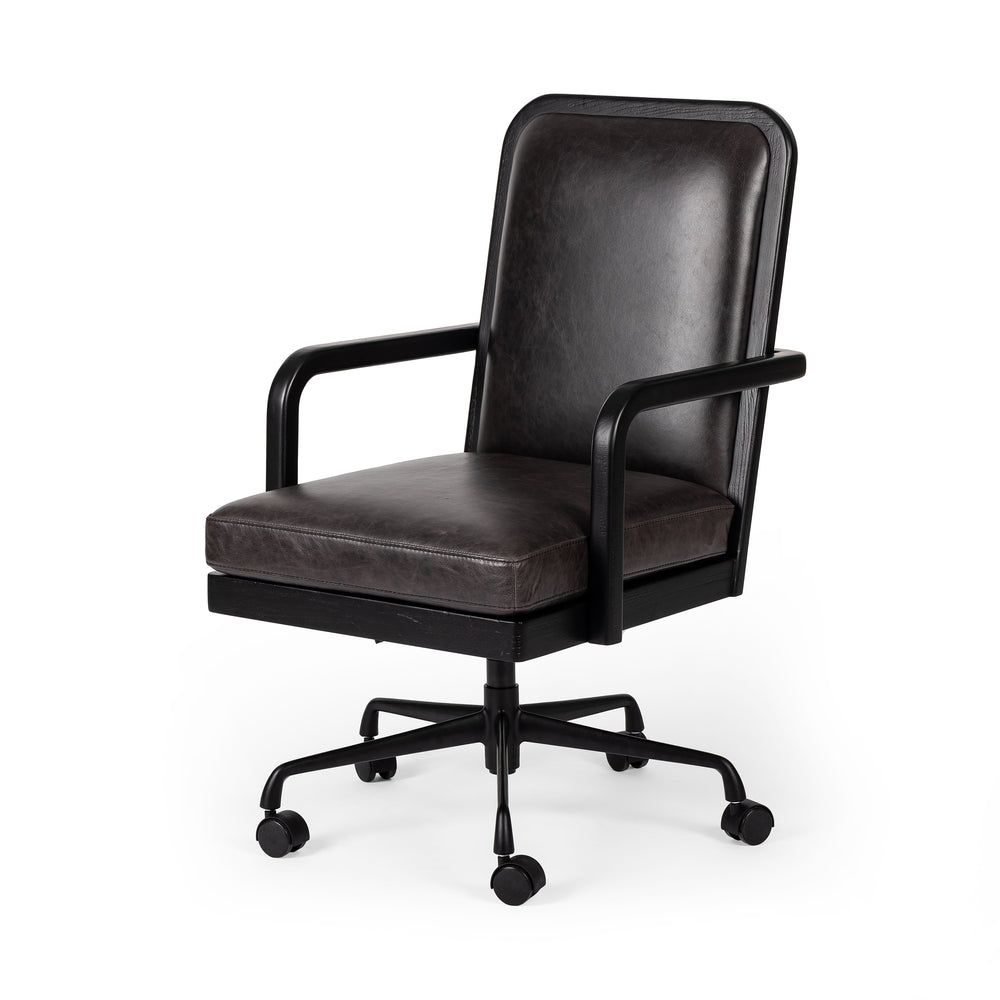 Lacey Desk Chair In Brushed Ebony