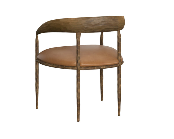 ZANATTA DINING ARMCHAIR - TAN LEATHER