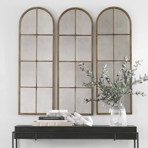 Amiel Arched Brown Mirror