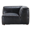 Moe's Luxe Black Leather Corner Chair