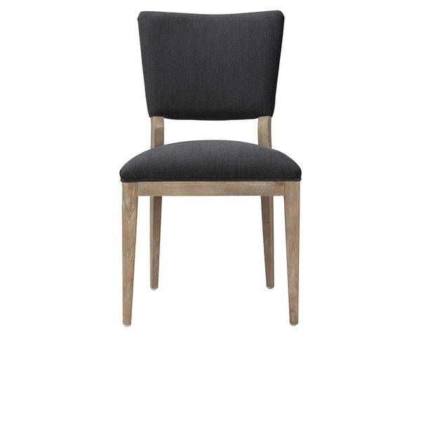 Phillip Upholstered Dining Chair Set of 2 - Linen Blend, Wood Frame