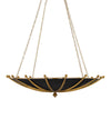 Fontaine Chandelier In Gold Leaf & Satin Black