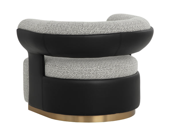OLIDA SWIVEL LOUNGE CHAIR - HELIOS CHECK BLACK / NAPA BLACK