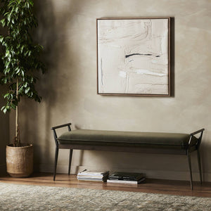 Charlotte Bench - Modern Velvet Loden