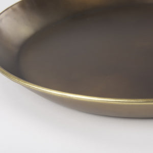 Eagan 20.0L x 20.0W x 1.8H Brass Aluminium Tray Medium