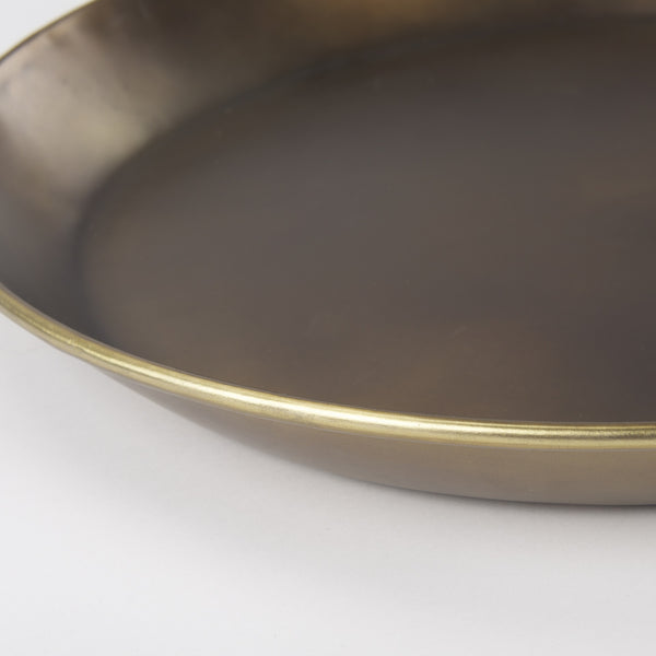 Eagan 20.0L x 20.0W x 1.8H Brass Aluminium Tray Medium