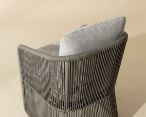 ALLARIZ DINING ARMCHAIR - WARM GREY - GRACEBAY LIGHT GREY