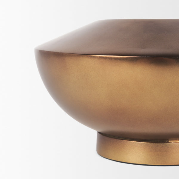Quiana Medium Textured Gold Metal Vase