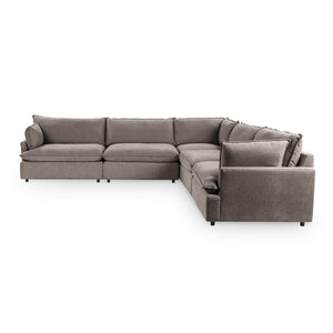 Caplan 5-Piece Modular Sectional Sofa - Elite Charcoal