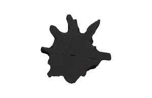 Freeform Teak Wall Slice, Medium, Black