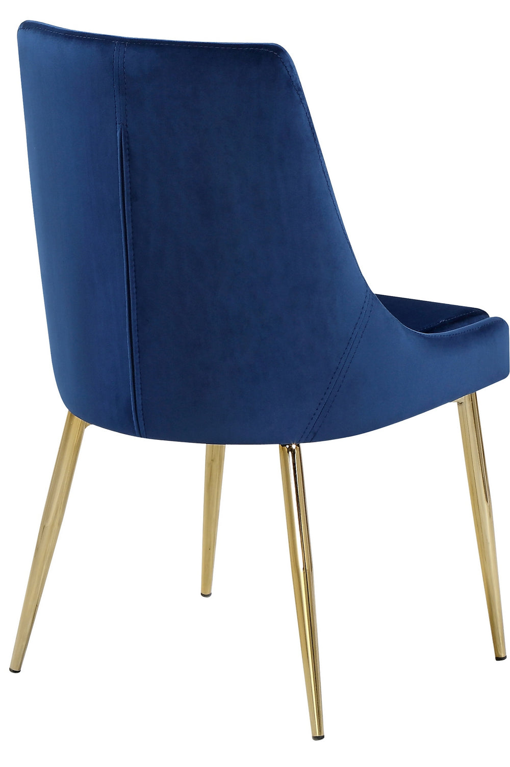 Lynette Dining Chair In Navy Velvet and Gold