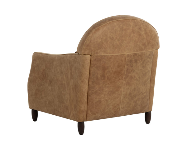 CYNTHIA LOUNGE CHAIR - CAMEL LEATHER
