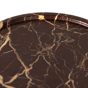 Viola Accent Table In Merlot Marble