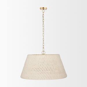 Tosha 1-Light Tapered Cotton Rope Drum Pendant