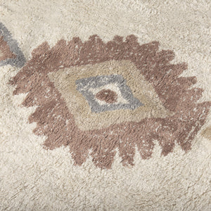 Carla 5x8 Earthy Neutrals Patterned Cotton Area Rug