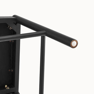 Donna KD Faux Leather Rattan Counter Stool, Casa Black