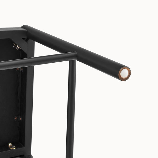 Donna KD Faux Leather Rattan Counter Stool, Casa Black