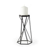 Sixx II Large Antiqued Metal Hexagonal Table Candle Holder