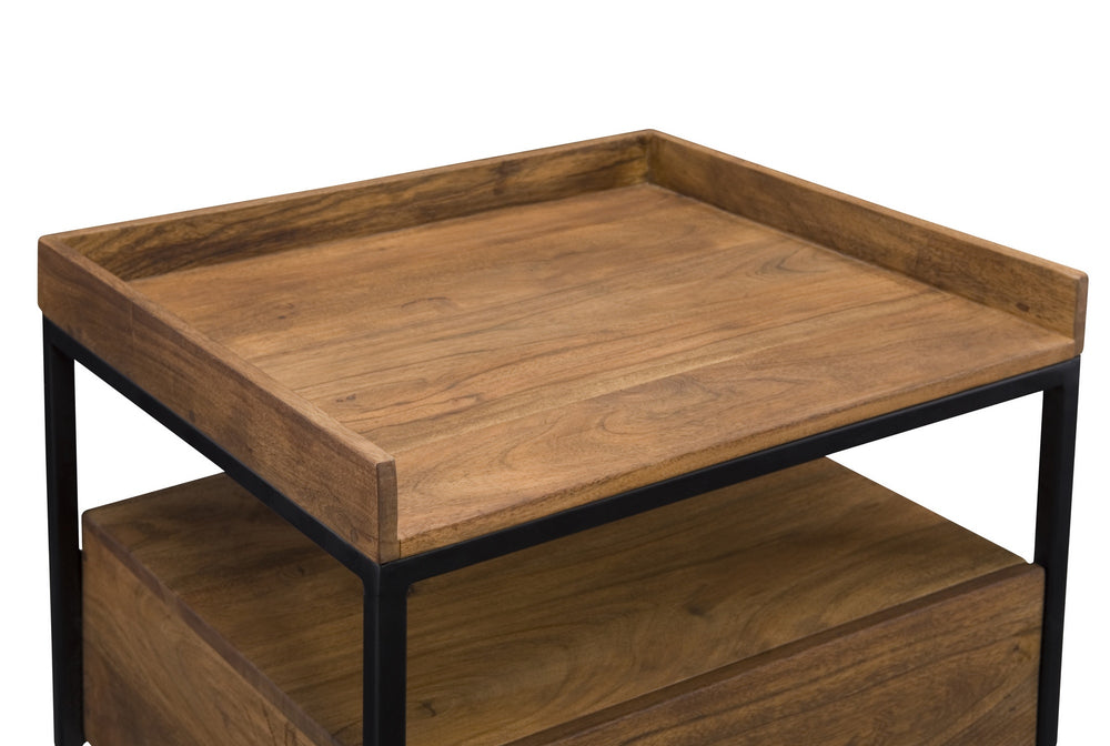 Vancouver Light Brown Side Table by Moe's