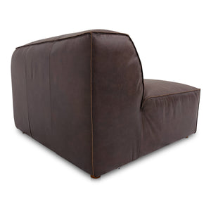 Form Corner Chair in Espresso Brown Leather