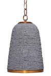 Creekside 1-Light Beaded Pendant, Slate Blue