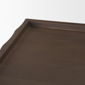 Swanson Dark Brown Wooden Scalloped Sideboard
