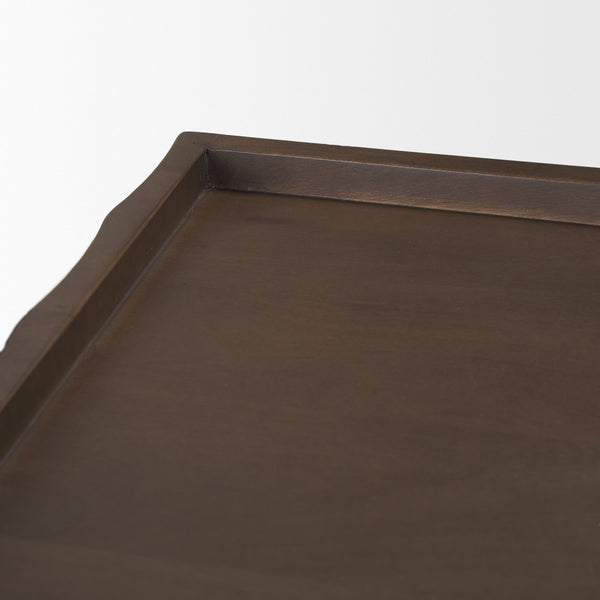 Swanson Dark Brown Wooden Scalloped Sideboard