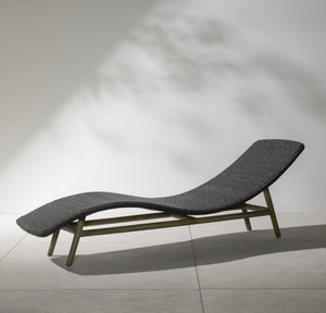 Portia Outdoor Chaise Lounge In Coal