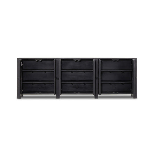 Tilda 6 Door Sideboard - Black Wash Mango