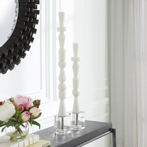 Norte White Stone Sculptures, Set/2
