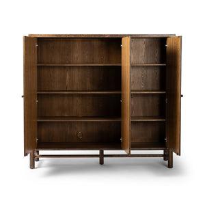 Renaud 3-Door Cabinet - Dark Toasted Oak Veneer