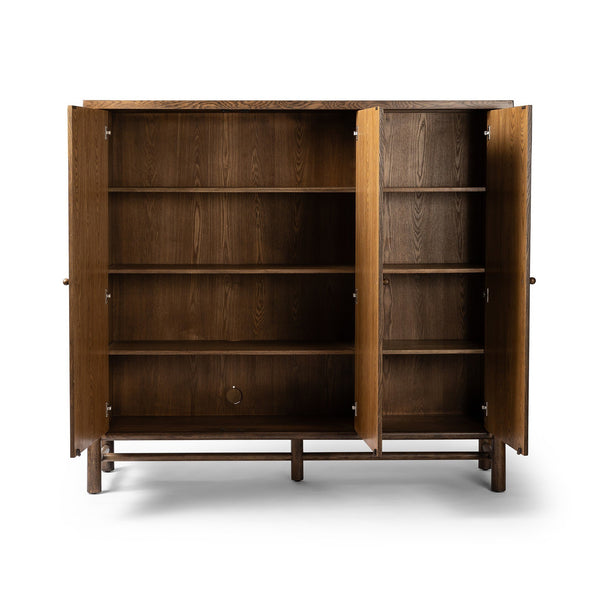 Renaud 3-Door Cabinet - Dark Toasted Oak Veneer
