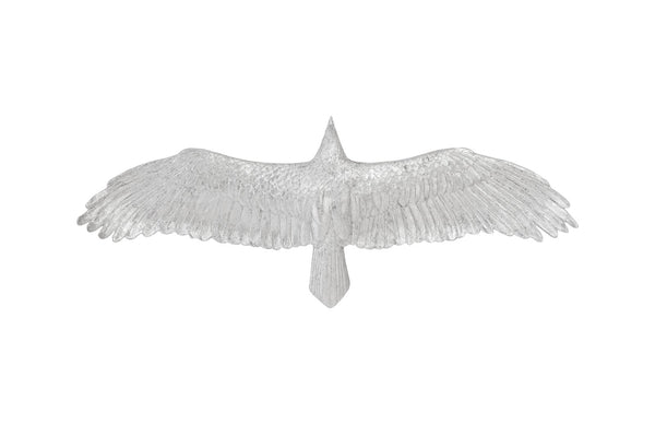 Soaring Eagle Wall Art, Resin, Silver Leaf, Small