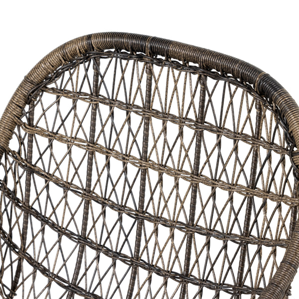 Bandera Outdoor Stool W/Cshn In Grey In Countr
