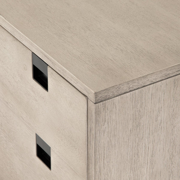 Carly 2 Drawer Nightstand In Grey Wash